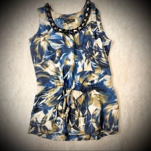 Alfani Floral Blue Sleeveless Women Top- Size 6